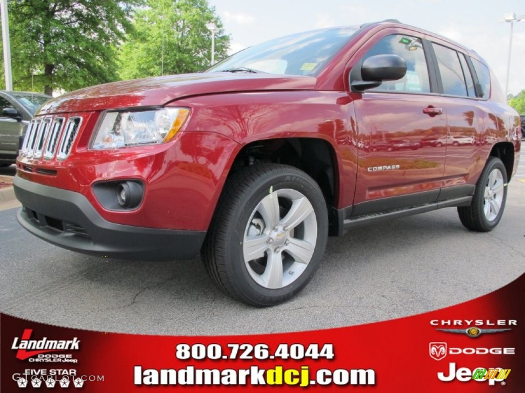 Deep Cherry Red Crystal Pearl Jeep Compass