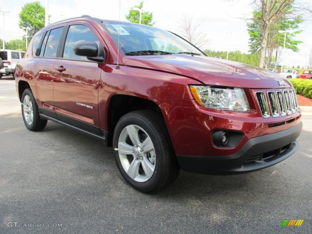 Deep Cherry Red Crystal Pearl 2012 Jeep Compass Latitude Exterior Photo #63203537
