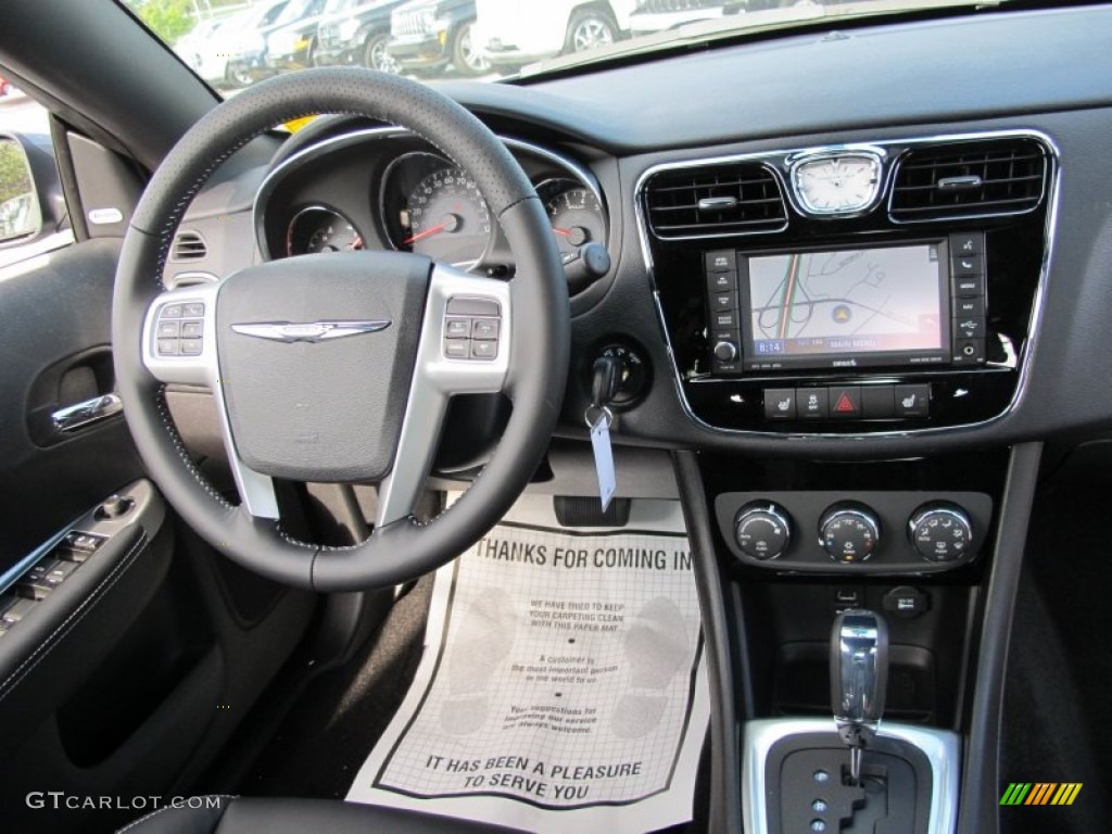 2012 Chrysler 200 S Hard Top Convertible Black Dashboard Photo #63204738