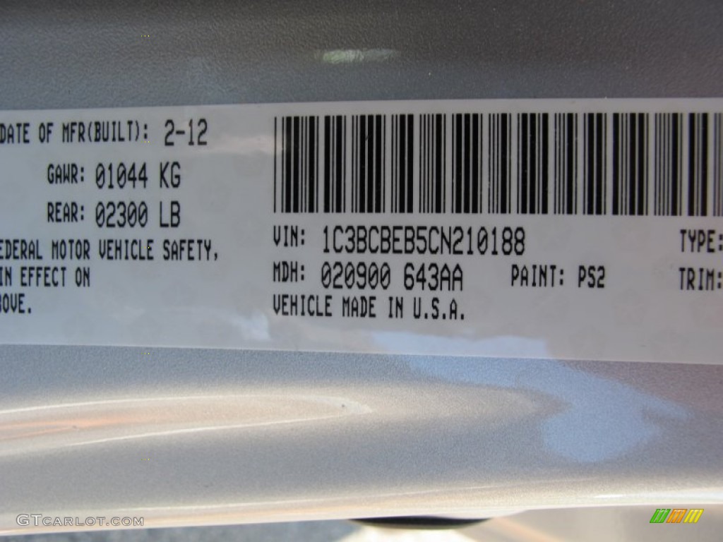 2012 200 Color Code PS2 for Bright Silver Metallic Photo #63204902