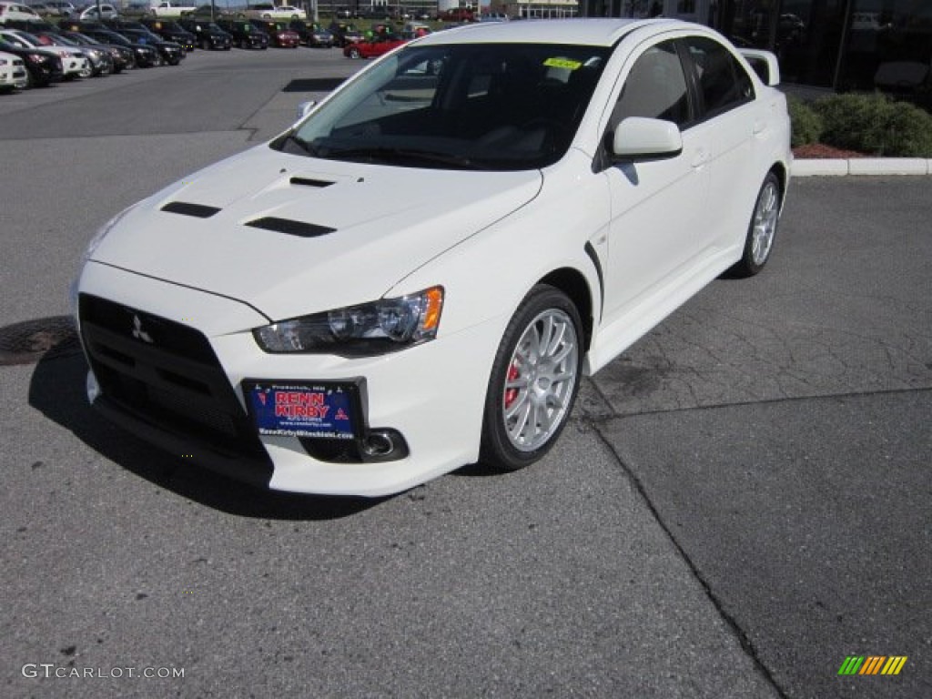 2012 Lancer Evolution GSR - Wicked White / Black Recaro photo #1