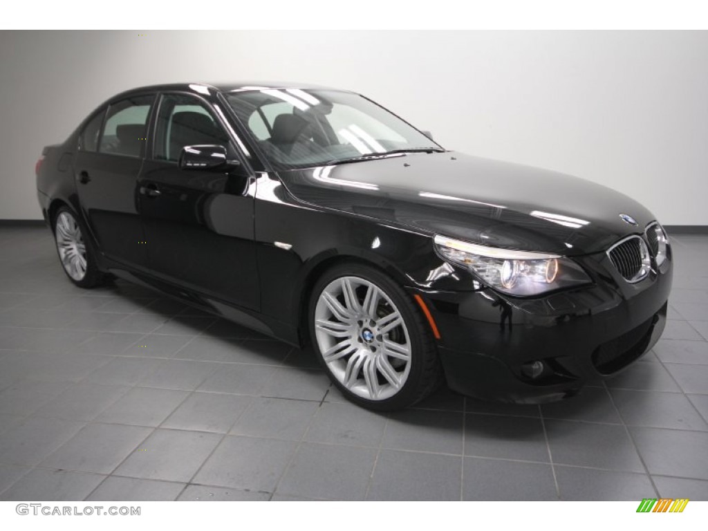 2009 5 Series 550i Sedan - Jet Black / Black photo #1