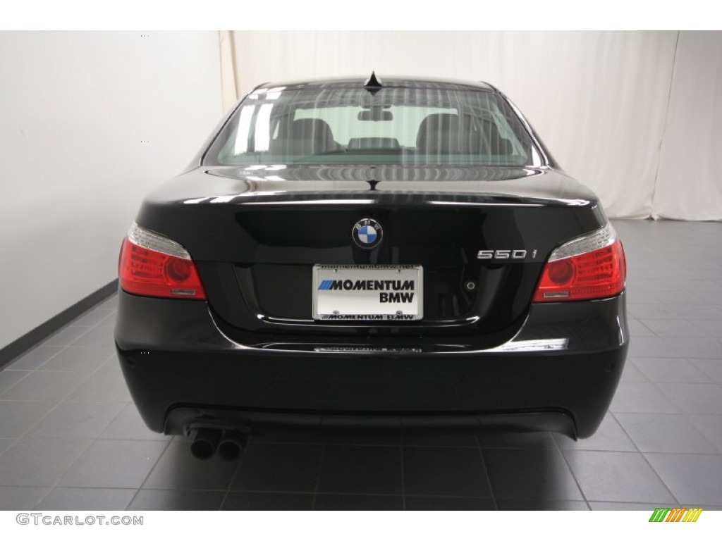 2009 5 Series 550i Sedan - Jet Black / Black photo #14