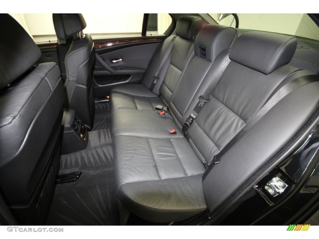 Black Interior 2009 BMW 5 Series 550i Sedan Photo #63207246