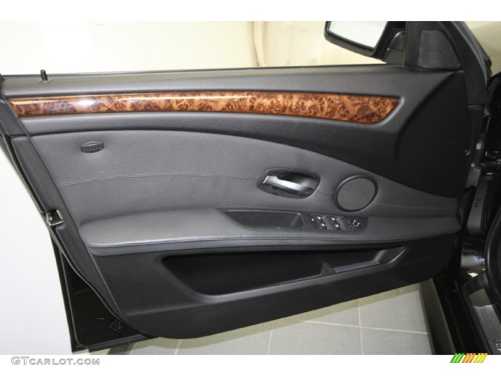2009 BMW 5 Series 550i Sedan Black Door Panel Photo #63207253