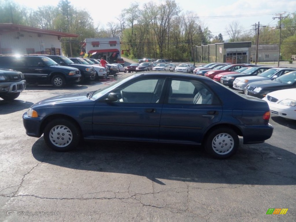 1994 Civic DX Sedan - Harvard Blue Pearl / Dark Grey photo #4