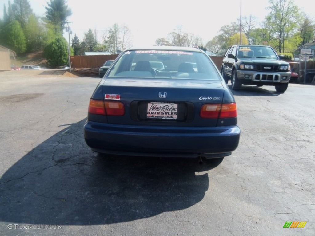 1994 Civic DX Sedan - Harvard Blue Pearl / Dark Grey photo #6