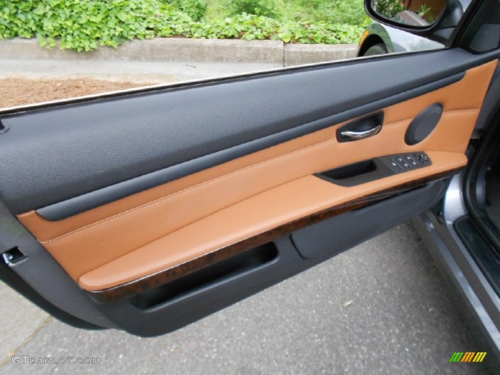2008 BMW 3 Series 328i Convertible Saddle Brown/Black Door Panel Photo #63210396