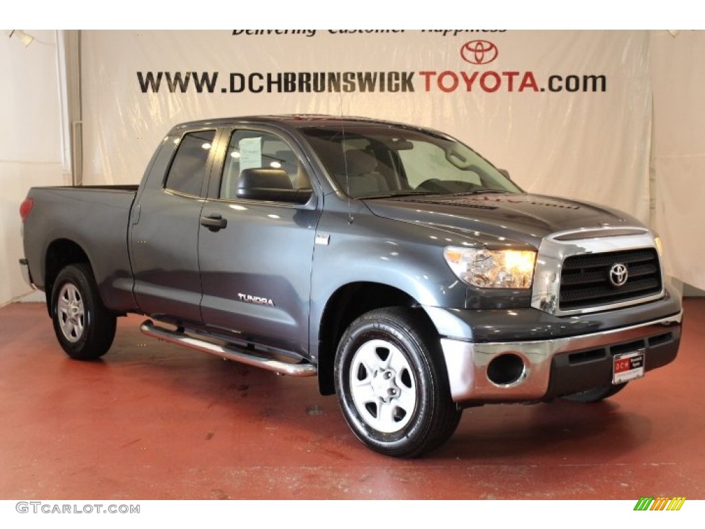 2009 Tundra Double Cab 4x4 - Slate Gray Metallic / Graphite Gray photo #4