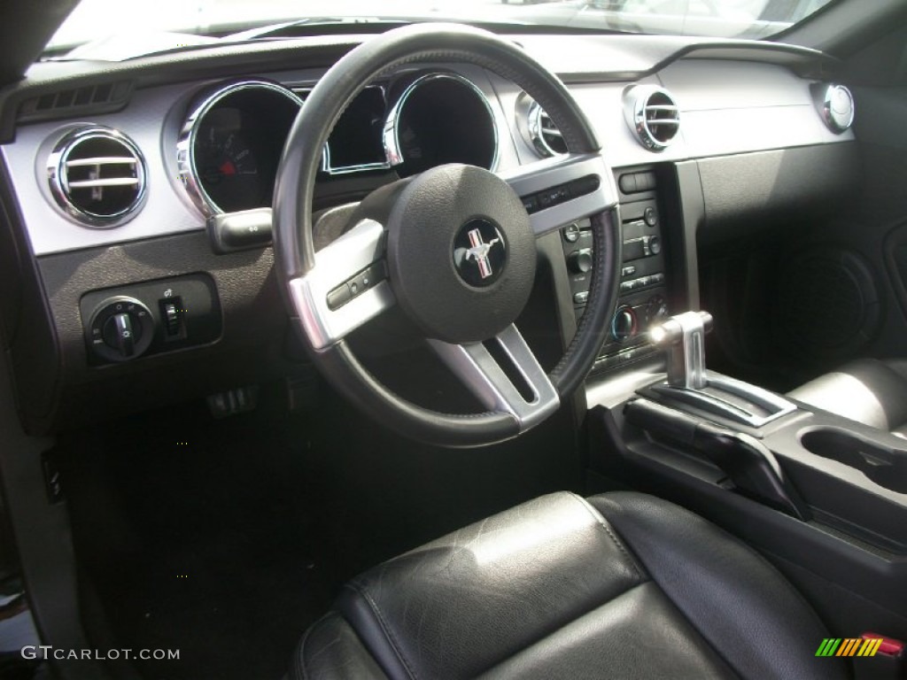 2007 Mustang V6 Premium Coupe - Black / Dark Charcoal photo #6