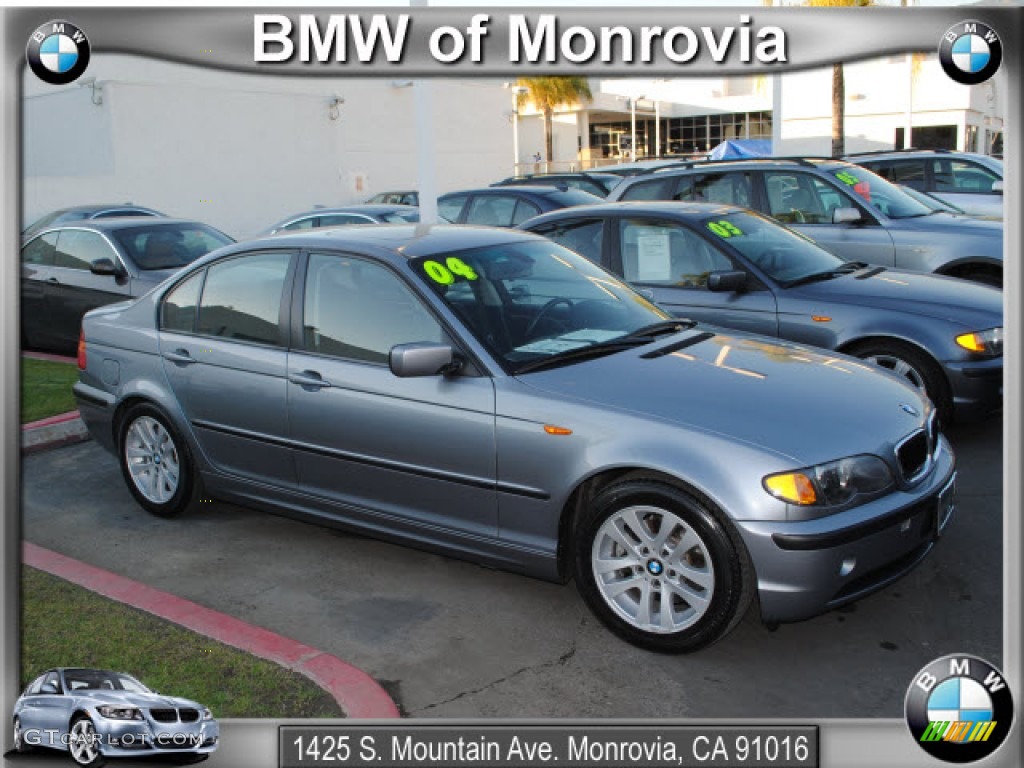 2004 3 Series 325i Sedan - Silver Grey Metallic / Black photo #1