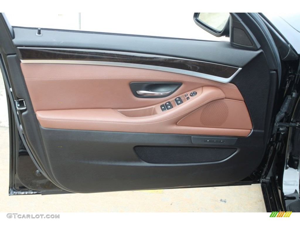 2011 BMW 5 Series 535i Sedan Cinnamon Brown Door Panel Photo #63219549