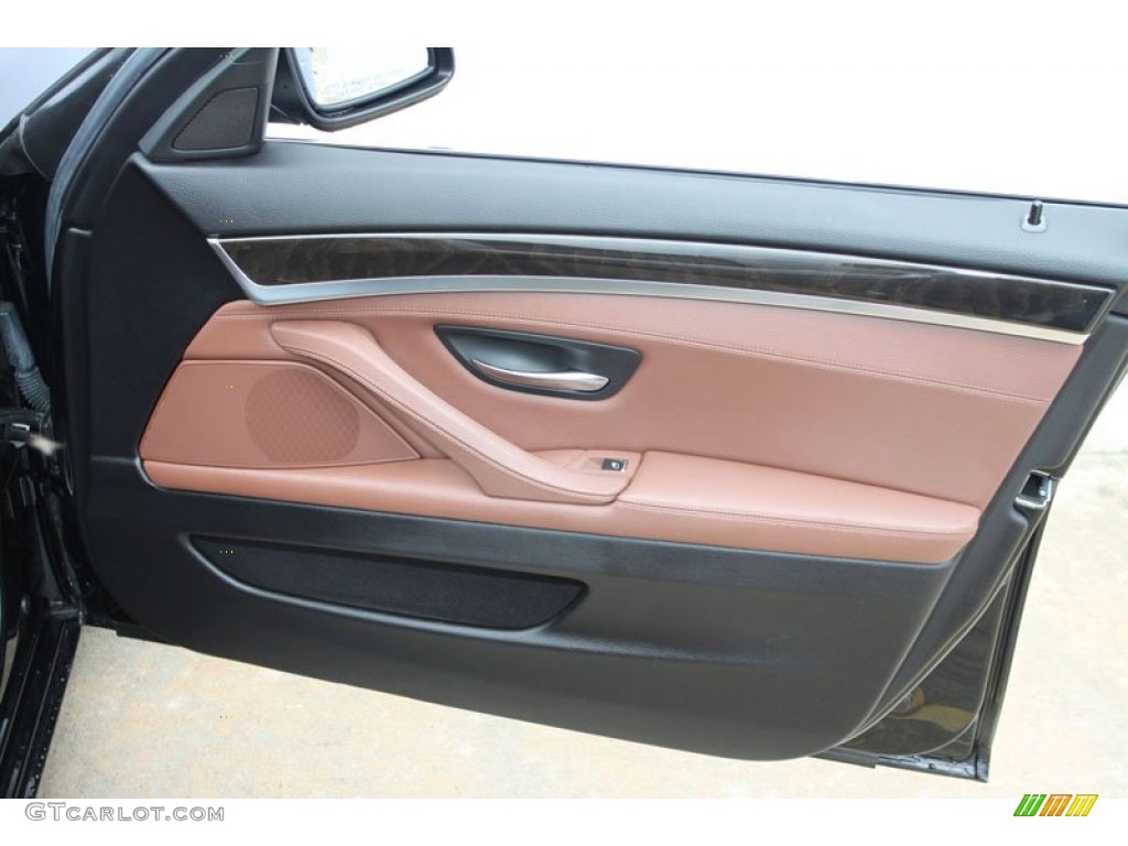 2011 BMW 5 Series 535i Sedan Cinnamon Brown Door Panel Photo #63219777