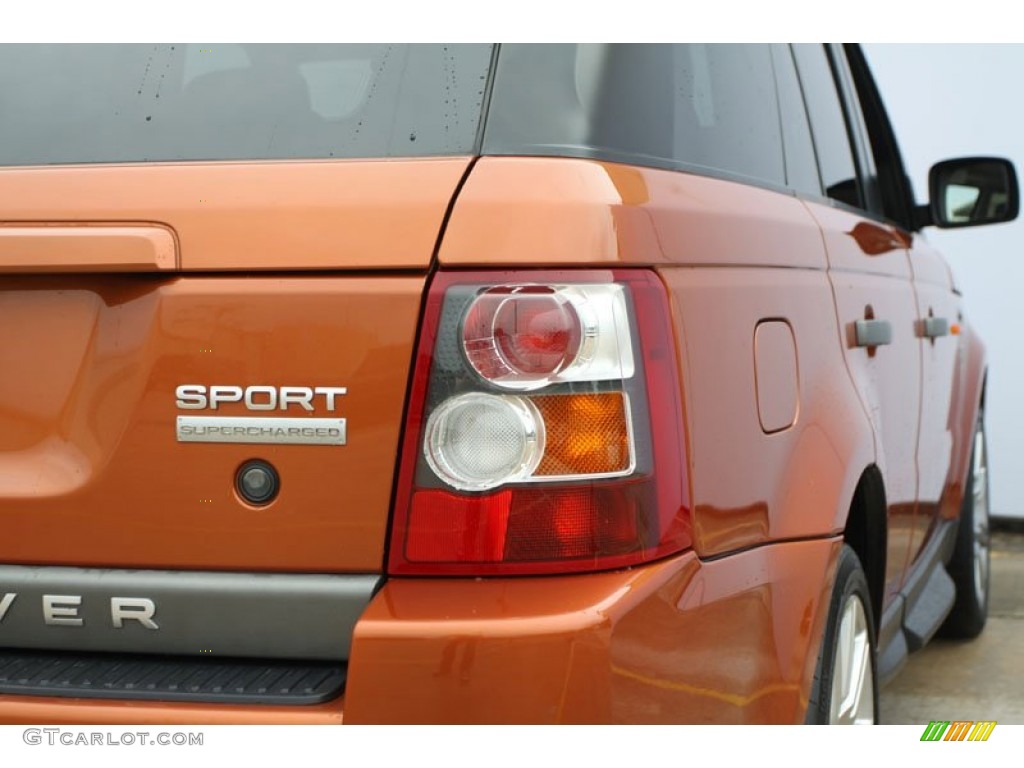 2006 Range Rover Sport Supercharged - Vesuvius Orange Metallic / Ebony Black photo #14