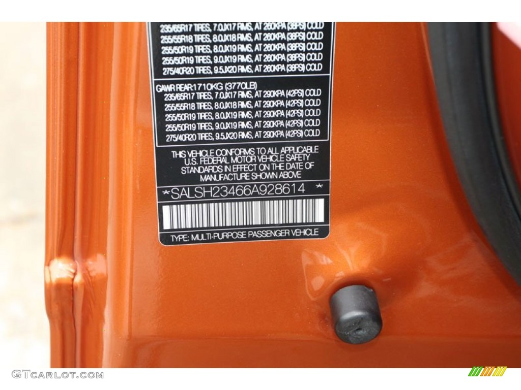 2006 Range Rover Sport Supercharged - Vesuvius Orange Metallic / Ebony Black photo #52