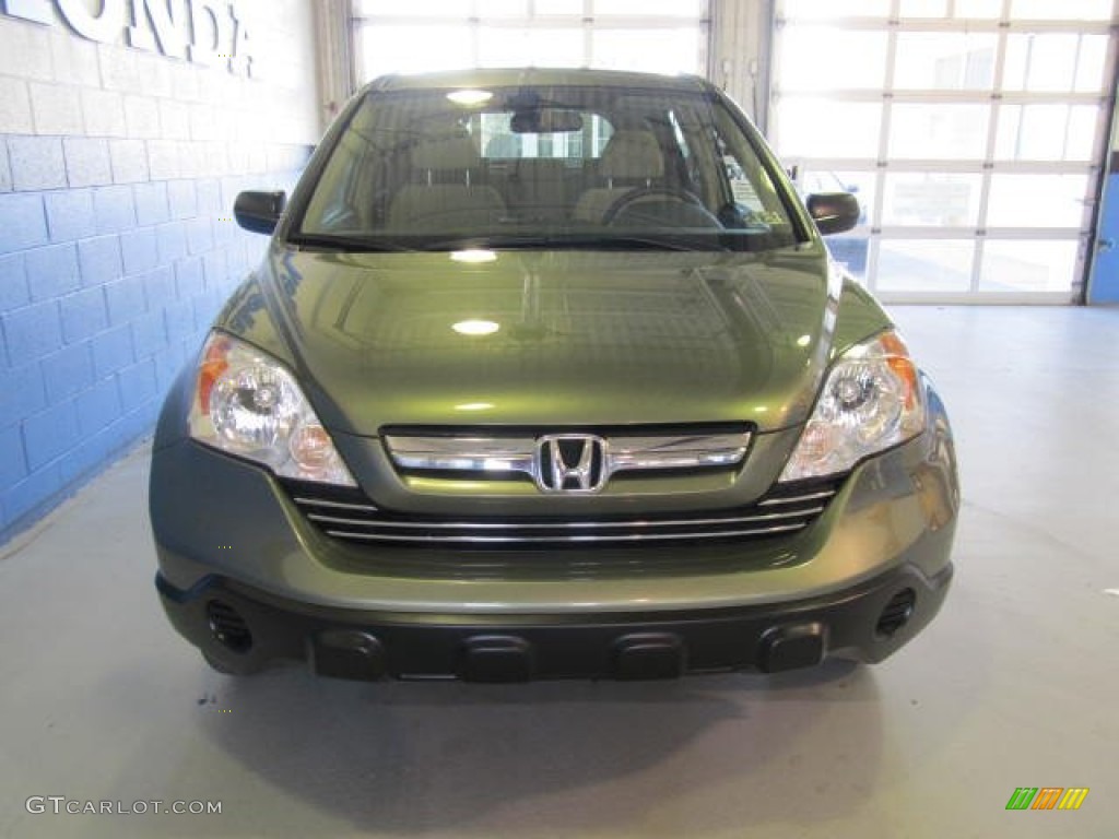2009 CR-V EX 4WD - Green Tea Metallic / Ivory photo #5