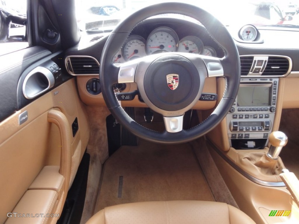 2007 911 Turbo Coupe - Black / Black/Sand Beige photo #34