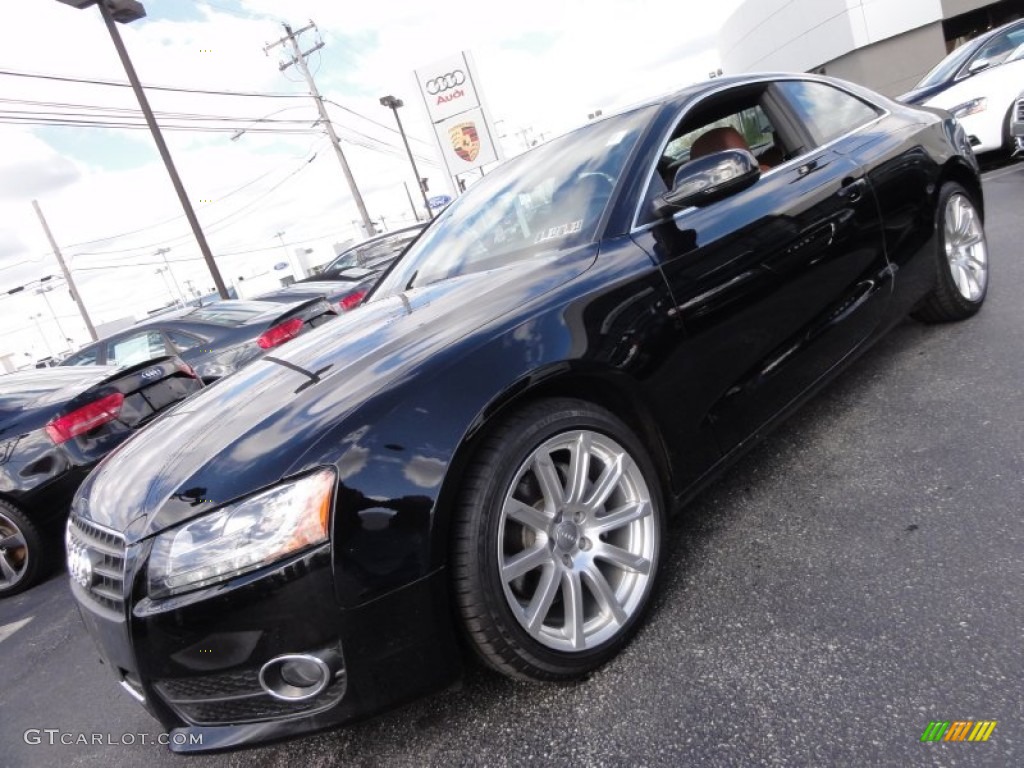 2011 A5 2.0T quattro Coupe - Brilliant Black / Cinnamon Brown photo #3