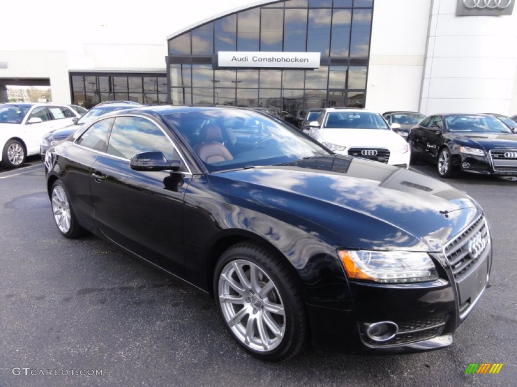2011 A5 2.0T quattro Coupe - Brilliant Black / Cinnamon Brown photo #5