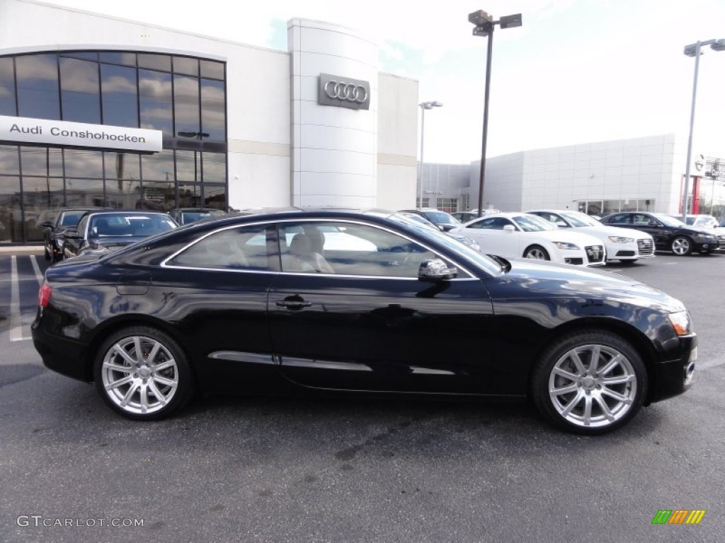 2011 A5 2.0T quattro Coupe - Brilliant Black / Cinnamon Brown photo #7