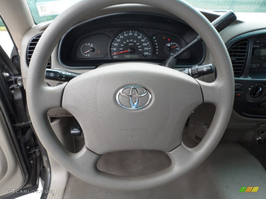 2006 Toyota Tundra Regular Cab Taupe Steering Wheel Photo #63227511
