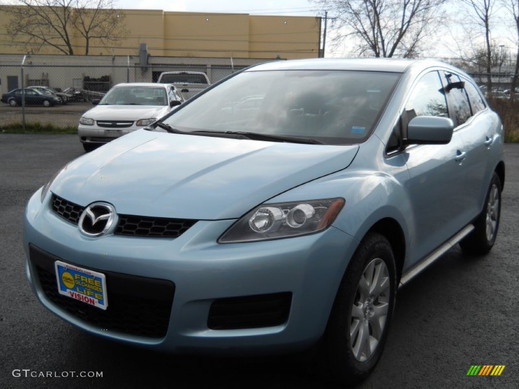 2009 CX-7 Touring AWD - Icy Blue Metallic / Sand photo #1