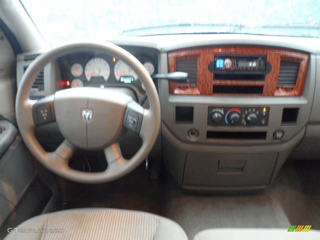 2006 Ram 1500 ST Quad Cab - Brilliant Black Crystal Pearl / Khaki Beige photo #35