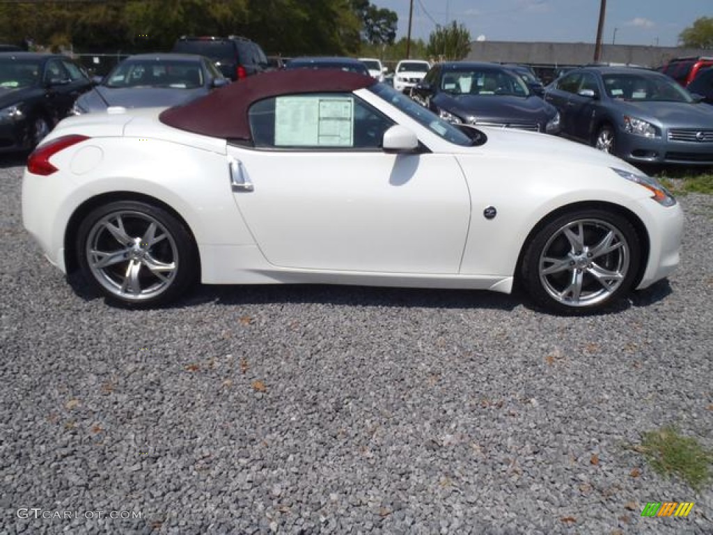 2012 370Z Sport Touring Roadster - Pearl White / Wine Red photo #2