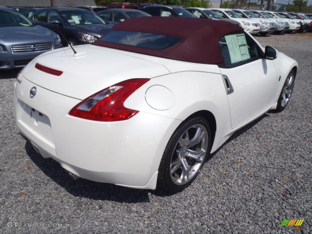 2012 370Z Sport Touring Roadster - Pearl White / Wine Red photo #3