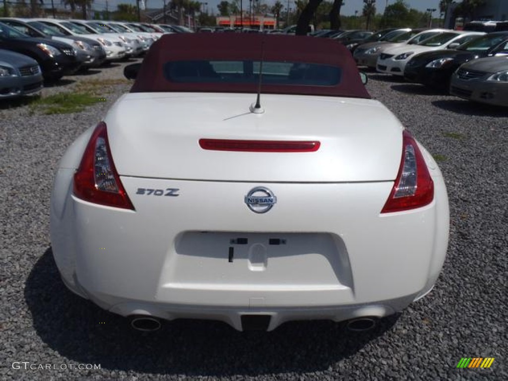 2012 370Z Sport Touring Roadster - Pearl White / Wine Red photo #4