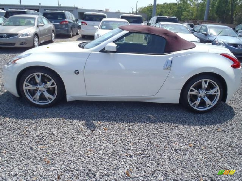 2012 370Z Sport Touring Roadster - Pearl White / Wine Red photo #6