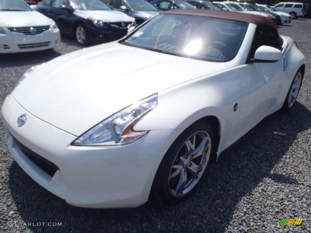 2012 370Z Sport Touring Roadster - Pearl White / Wine Red photo #7