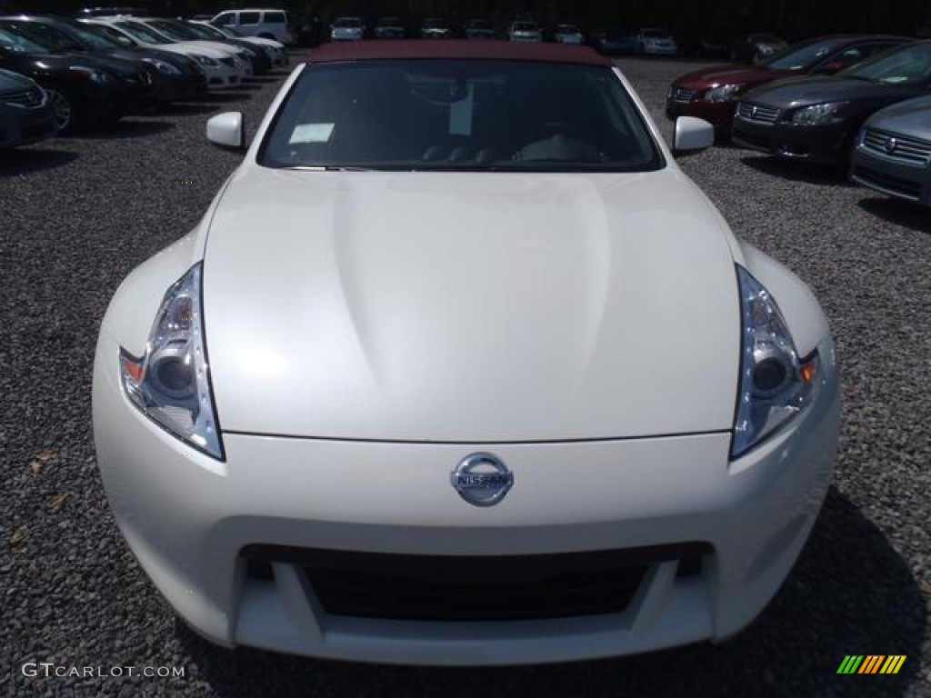2012 370Z Sport Touring Roadster - Pearl White / Wine Red photo #8