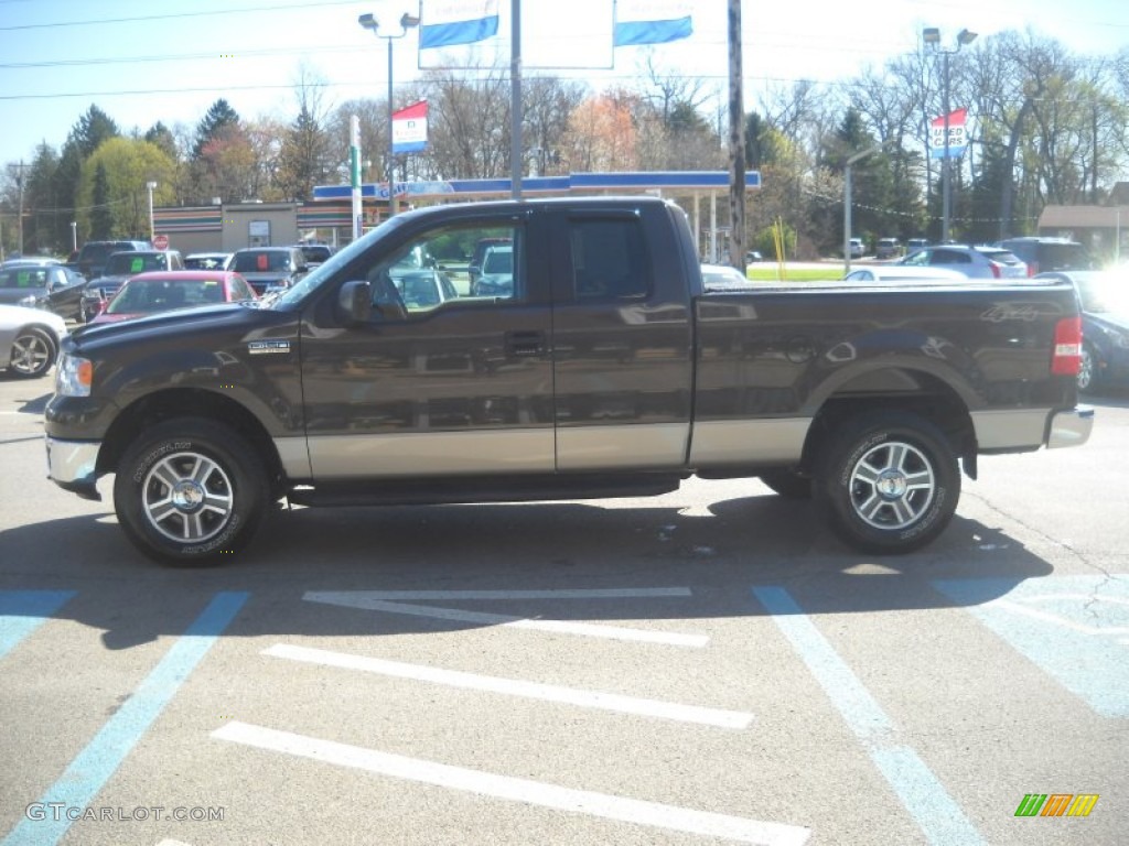 2007 F150 XLT SuperCab 4x4 - Dark Stone Metallic / Tan photo #6