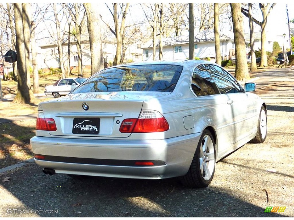 2004 3 Series 325i Coupe - Titanium Silver Metallic / Black photo #7
