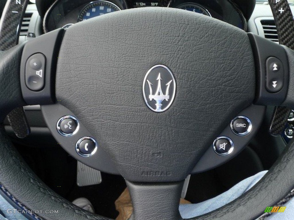 2012 Maserati GranTurismo MC Coupe Nero Steering Wheel Photo #63234597