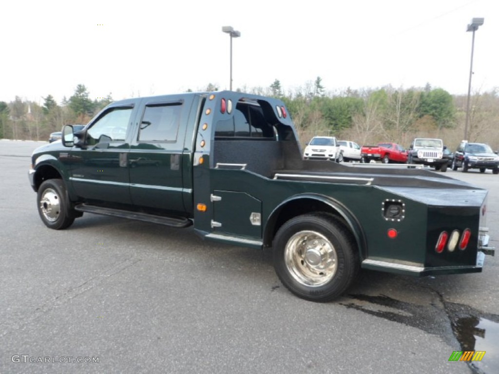 2003 F550 Super Duty Lariat Crew Cab 4x4 Chassis Dump Truck - Dark Highland Green / Medium Parchment photo #3