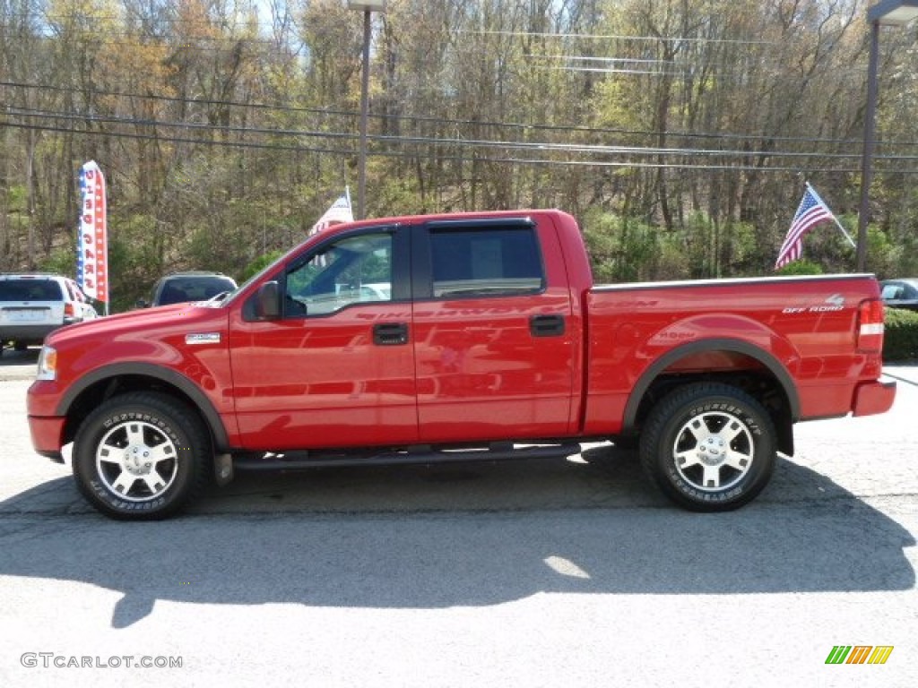 2005 F150 FX4 SuperCrew 4x4 - Bright Red / Black photo #5