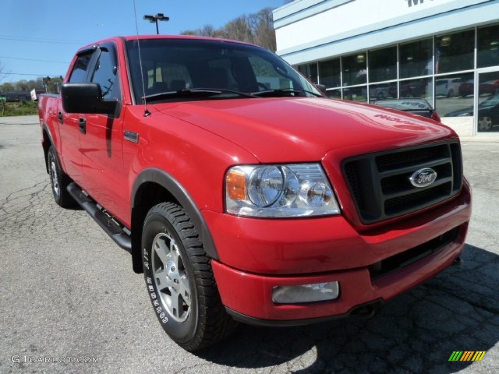 Bright Red 2005 Ford F150 FX4 SuperCrew 4x4 Exterior Photo #63235485