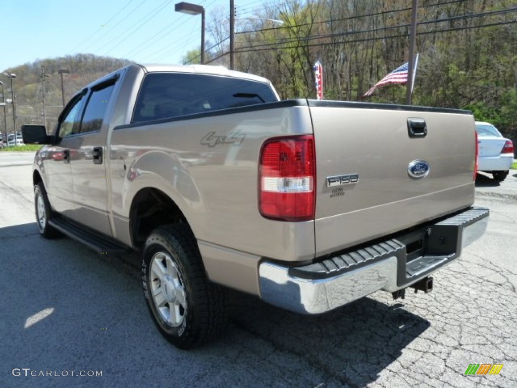 2004 F150 XLT SuperCrew 4x4 - Arizona Beige Metallic / Tan photo #4