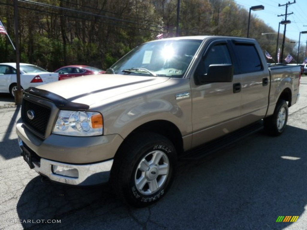 2004 F150 XLT SuperCrew 4x4 - Arizona Beige Metallic / Tan photo #6