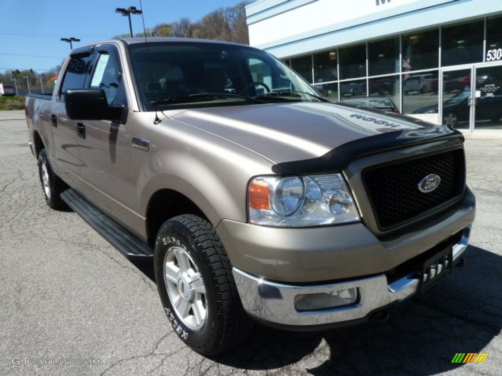 2004 F150 XLT SuperCrew 4x4 - Arizona Beige Metallic / Tan photo #8