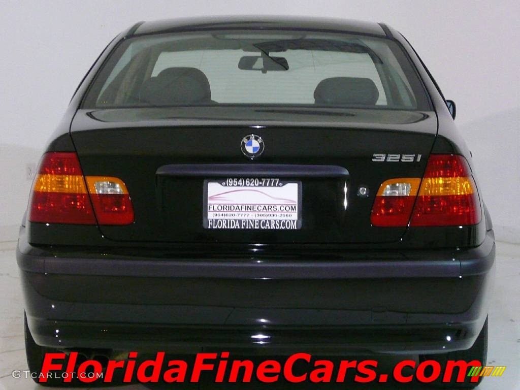 2002 3 Series 325i Sedan - Jet Black / Black photo #6