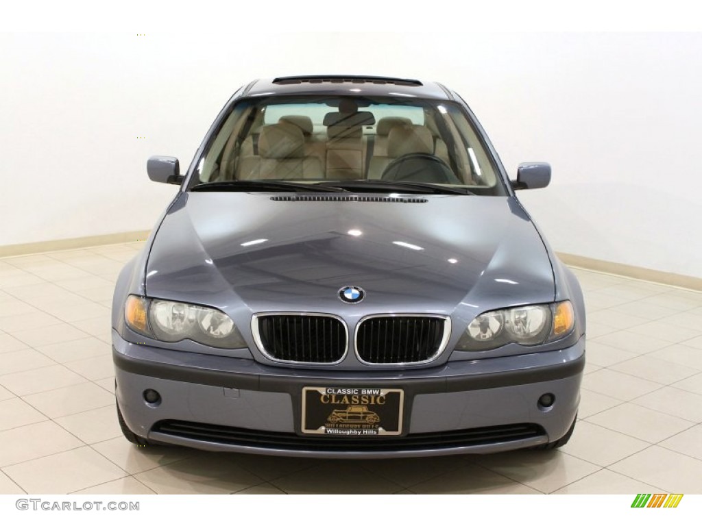 2003 3 Series 325i Sedan - Steel Blue Metallic / Sand photo #2