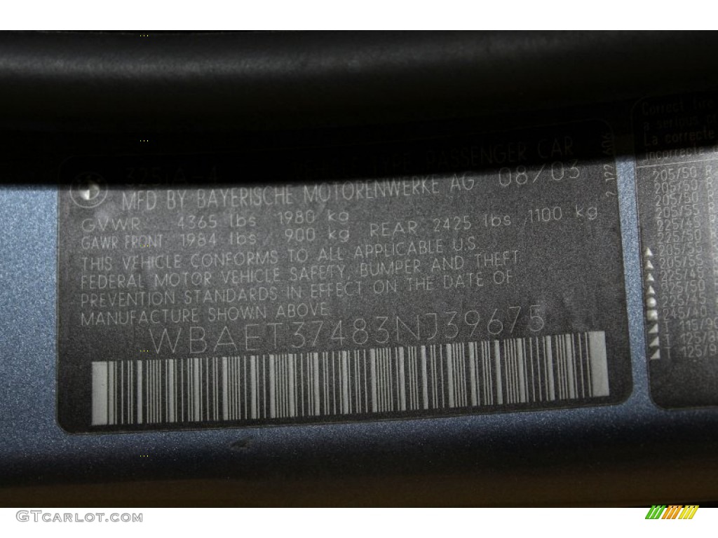 2003 3 Series 325i Sedan - Steel Blue Metallic / Sand photo #27