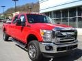 2012 Vermillion Red Ford F350 Super Duty Lariat Crew Cab 4x4  photo #2