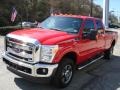 2012 Vermillion Red Ford F350 Super Duty Lariat Crew Cab 4x4  photo #4