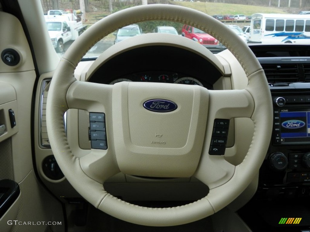 2012 Ford Escape Limited V6 4WD Camel Steering Wheel Photo #63237129