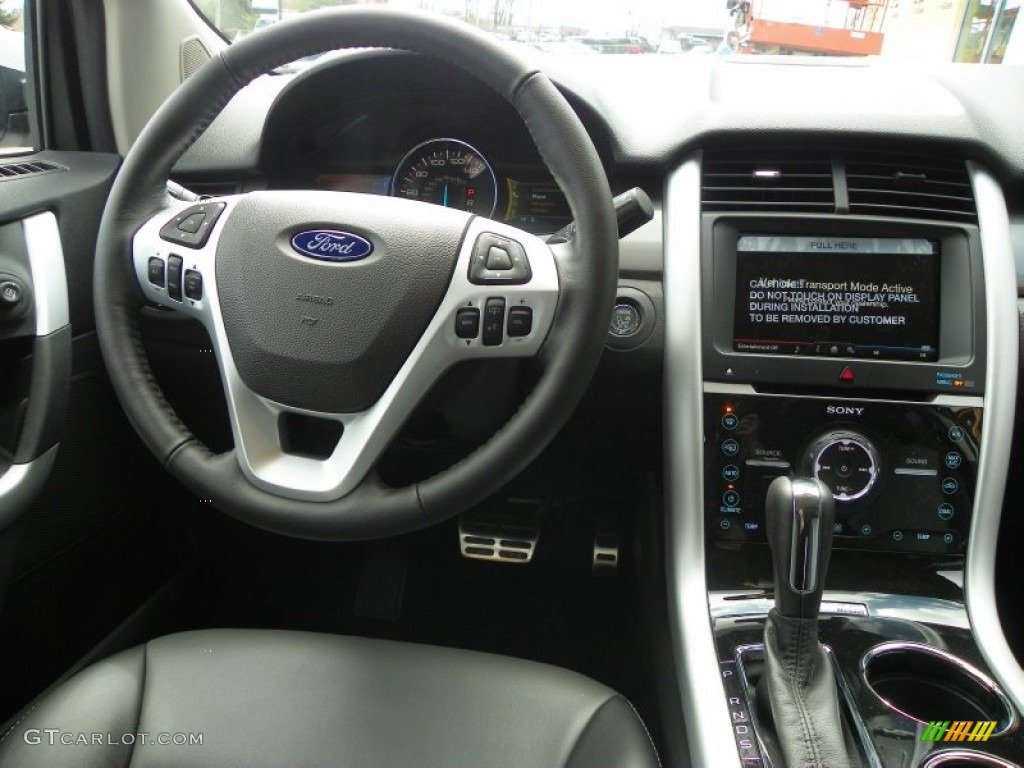 2013 Ford Edge Sport AWD Charcoal Black/Liquid Silver Smoke Metallic Dashboard Photo #63237501