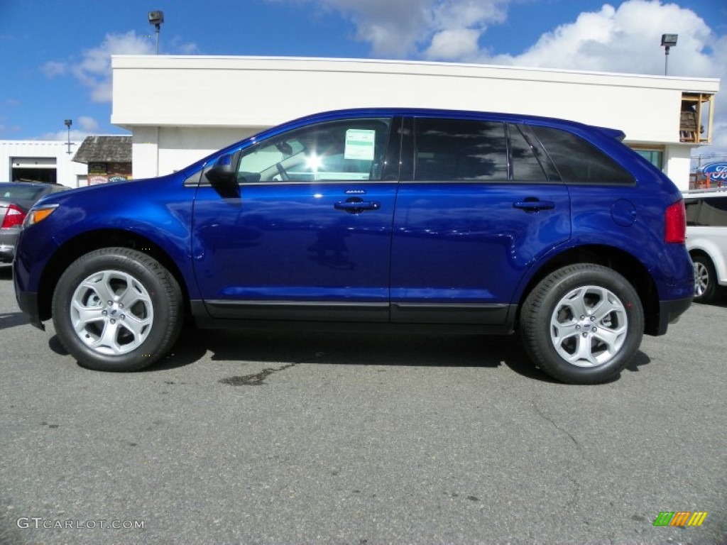 2013 Edge SEL AWD - Deep Impact Blue Metallic / Medium Light Stone photo #2